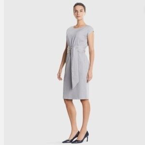 MM. LaFleur Silver Gray Nanette Vine Jacquard Dress Nwt XL